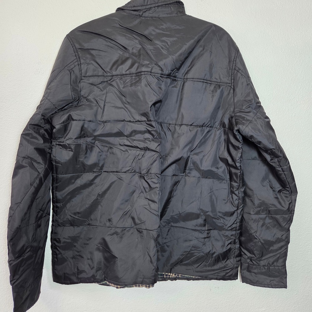 Obey Quilted Workwear Jacket Plaid Lined Snap Front XL - Picture 3 of 7